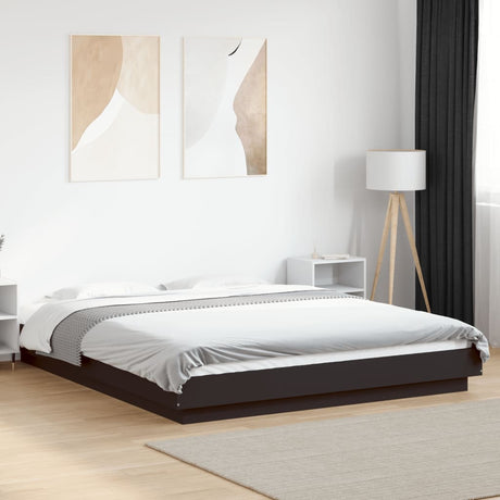 Bed Frame With Led Lights Without Mattress 140X200Cm