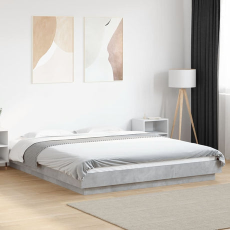 Bed Frame With Led Lights Without Mattress 140X200Cm