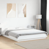 Bed Frame With Led Lights Without Mattress 140X200Cm