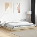 Bed Frame With Led Lights Without Mattress 140X200Cm