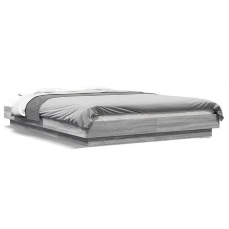 Bed Frame With Led Lights Without Mattress 140X200Cm