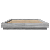 Bed Frame With Led Lights Without Mattress 140X200Cm