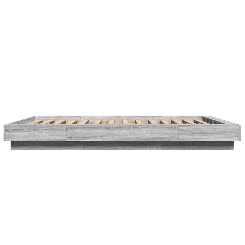 Bed Frame With Led Lights Without Mattress 140X200Cm