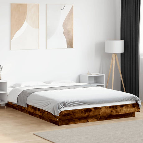 Bed Frame With Led Lights Without Mattress 140X200Cm