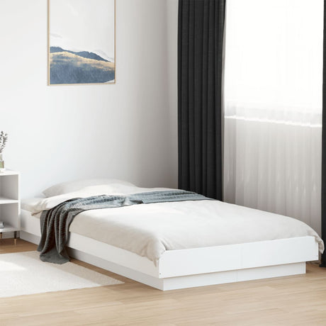 Bed Frame With Led Lights Without Mattress 140X200Cm