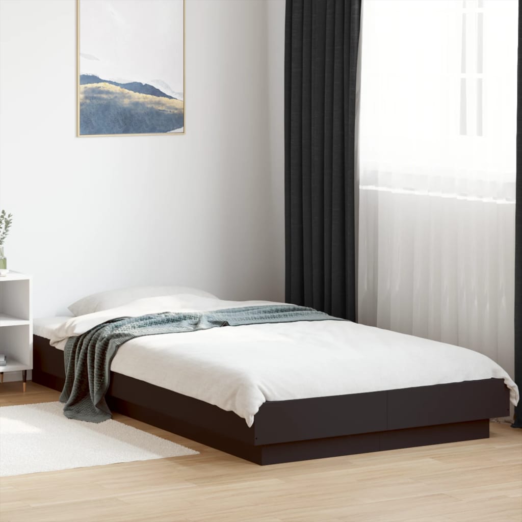 Bed Frame With Led Lights Without Mattress 140X200Cm