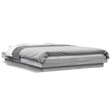 Bed Frame With Led Lights Without Mattress 140X200Cm