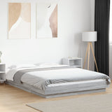 Bed Frame With Led Lights Without Mattress 140X200Cm