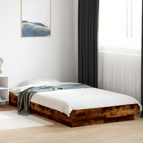 Bed Frame With Led Lights Without Mattress 140X200Cm