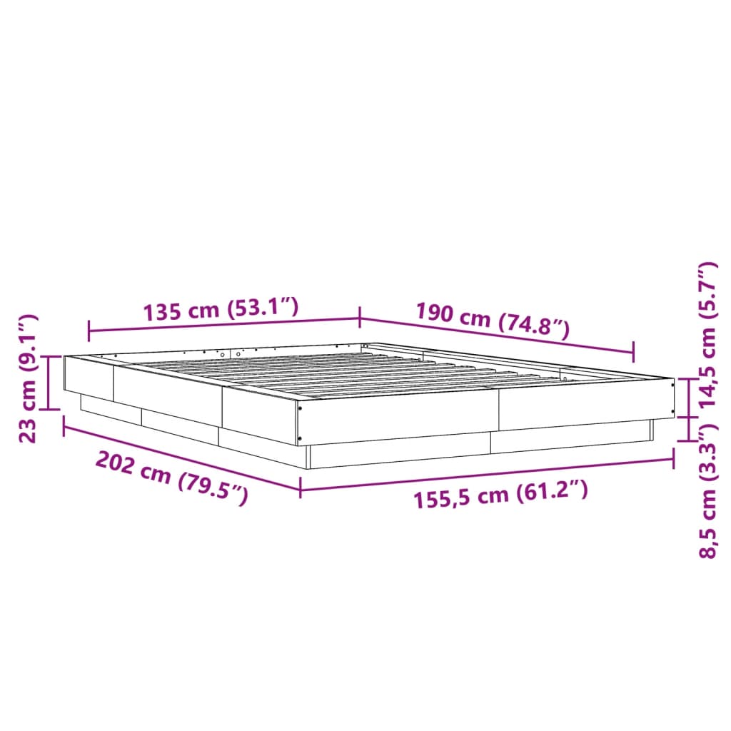 Bed Frame Without Mattress Double