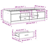 Daybed with Drawers without Mattress Sonoma Oak 100x200 cm