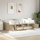 Daybed with Drawers without Mattress Sonoma Oak 100x200 cm