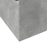 Bed Frame with Drawers without Mattress Concrete Grey 140x200 cm