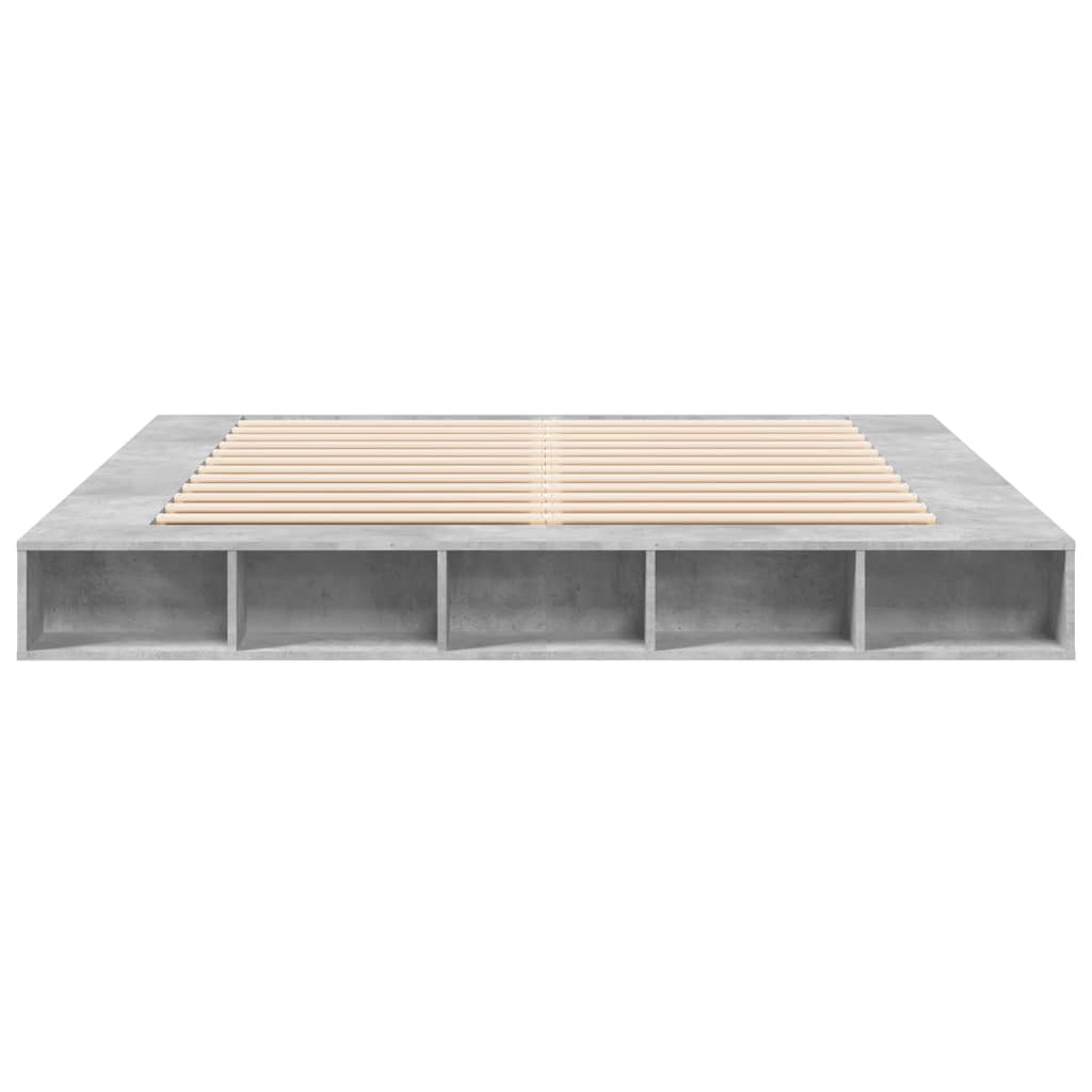 Bed Frame without Mattress Concrete Grey 180x200 cm Super King