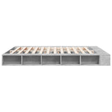 Bed Frame without Mattress Concrete Grey 180x200 cm Super King