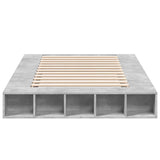 Bed Frame without Mattress Concrete Grey 140x190 cm