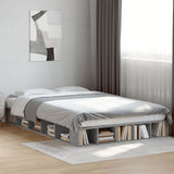 Bed Frame without Mattress Concrete Grey 140x190 cm