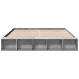 Bed Frame without Mattress Concrete Grey 200x200 cm