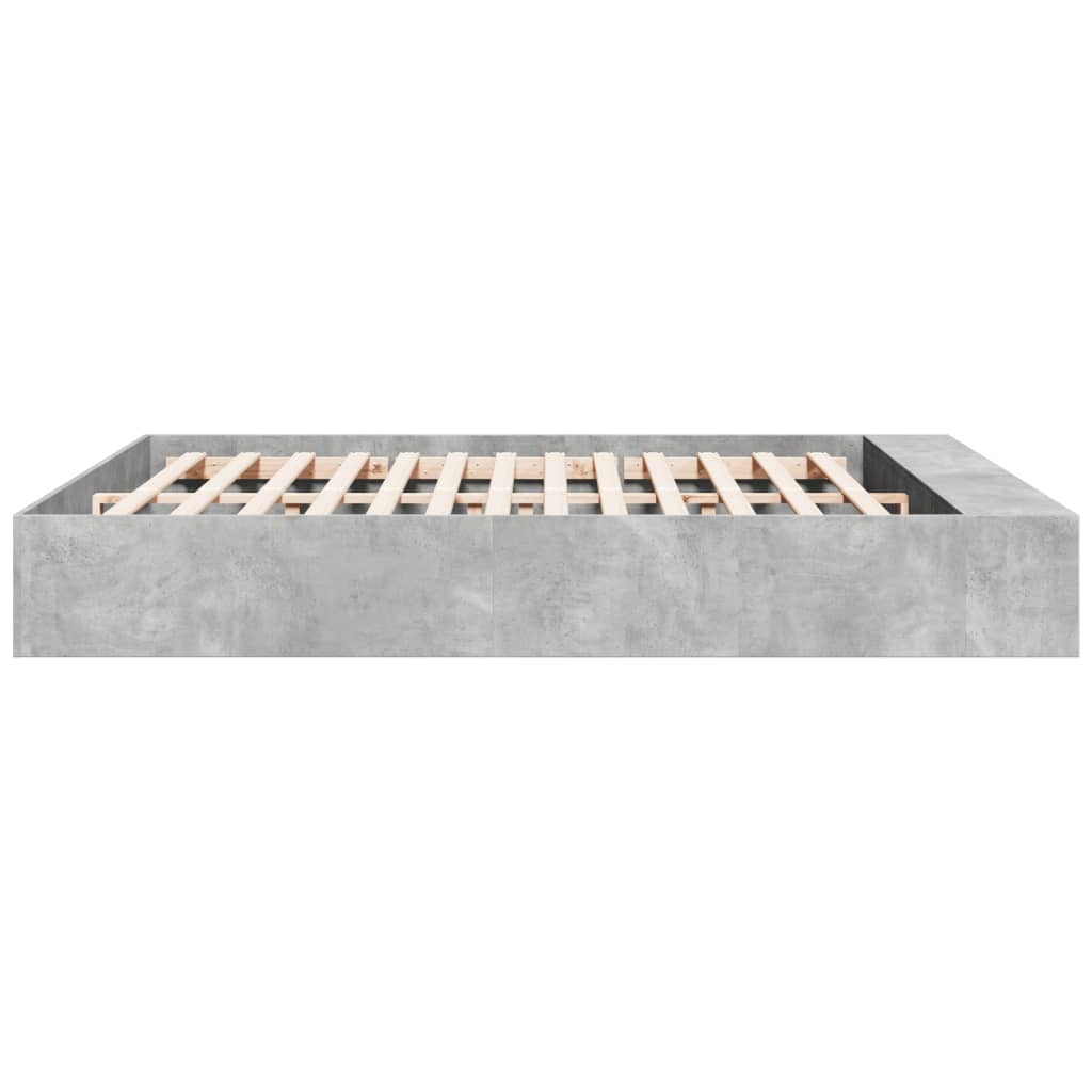 Bed Frame without Mattress Concrete Grey 200x200 cm
