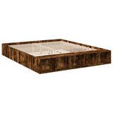 Bed Frame without Mattress Smoked Oak 200x200 cm