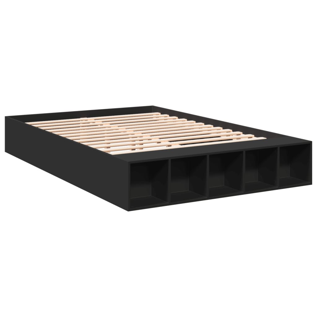 Bed Frame without Mattress Black 150x200 cm King Size
