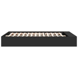 Bed Frame without Mattress Black 150x200 cm King Size