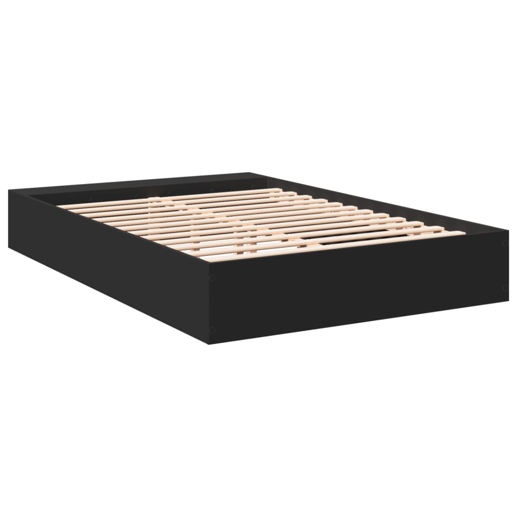 Bed Frame without Mattress Black 150x200 cm King Size