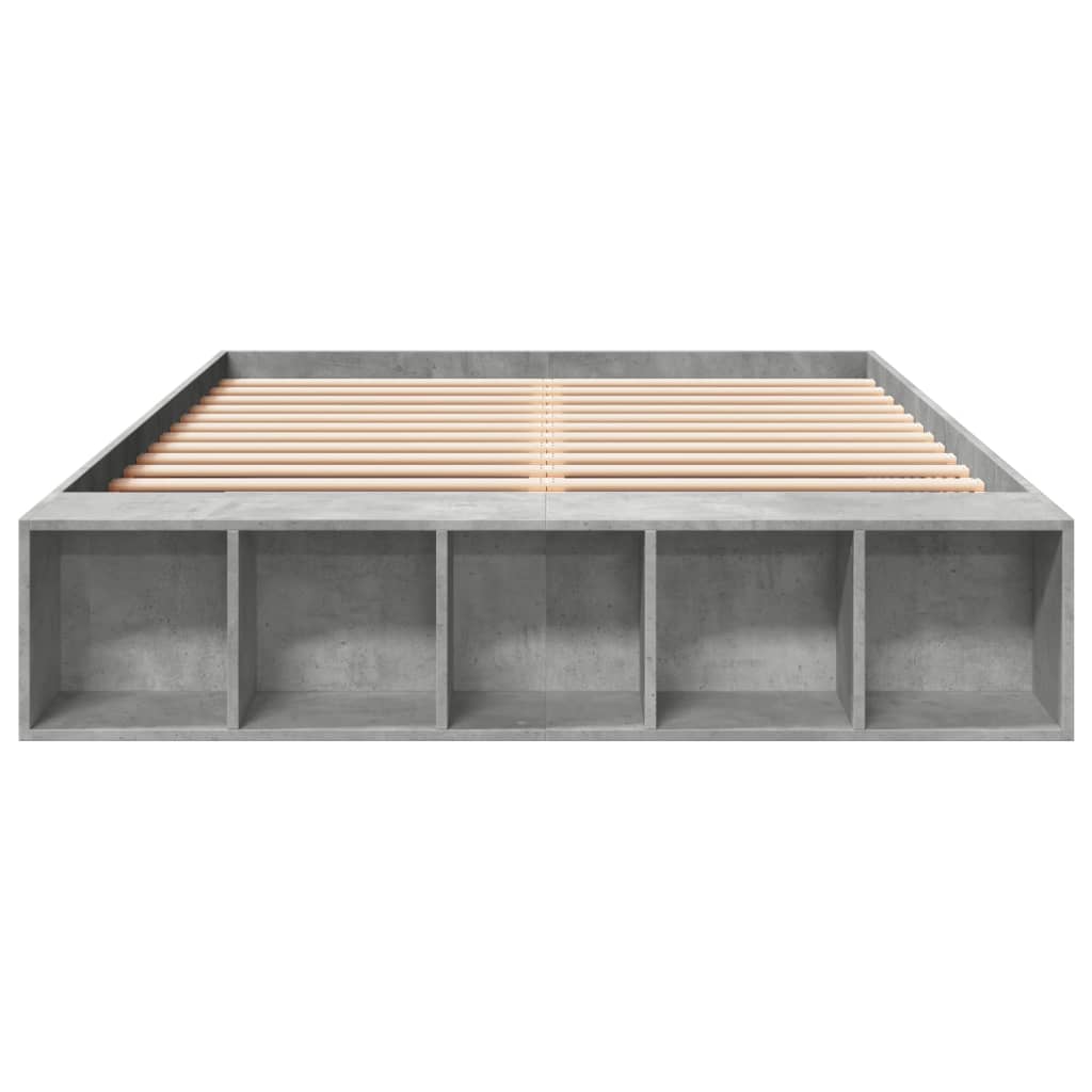 Bed Frame without Mattress Concrete Grey 140x200 cm