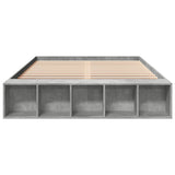 Bed Frame without Mattress Concrete Grey 140x200 cm