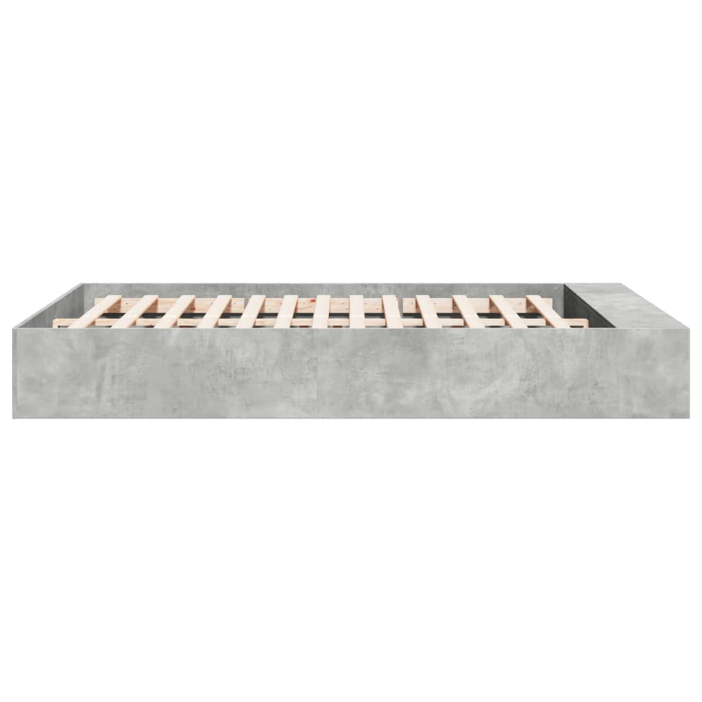Bed Frame without Mattress Concrete Grey 140x200 cm