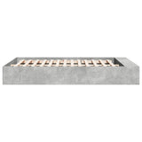Bed Frame without Mattress Concrete Grey 140x200 cm