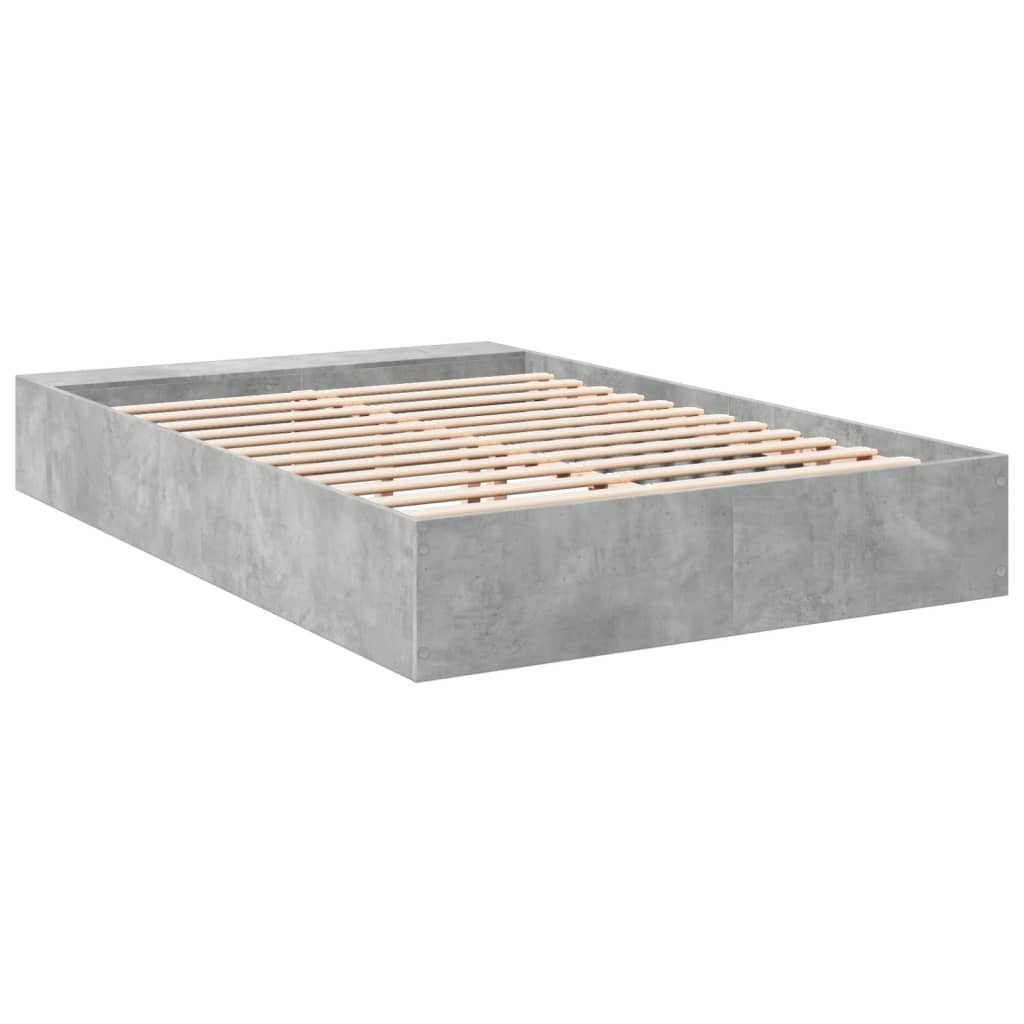 Bed Frame without Mattress Concrete Grey 140x200 cm