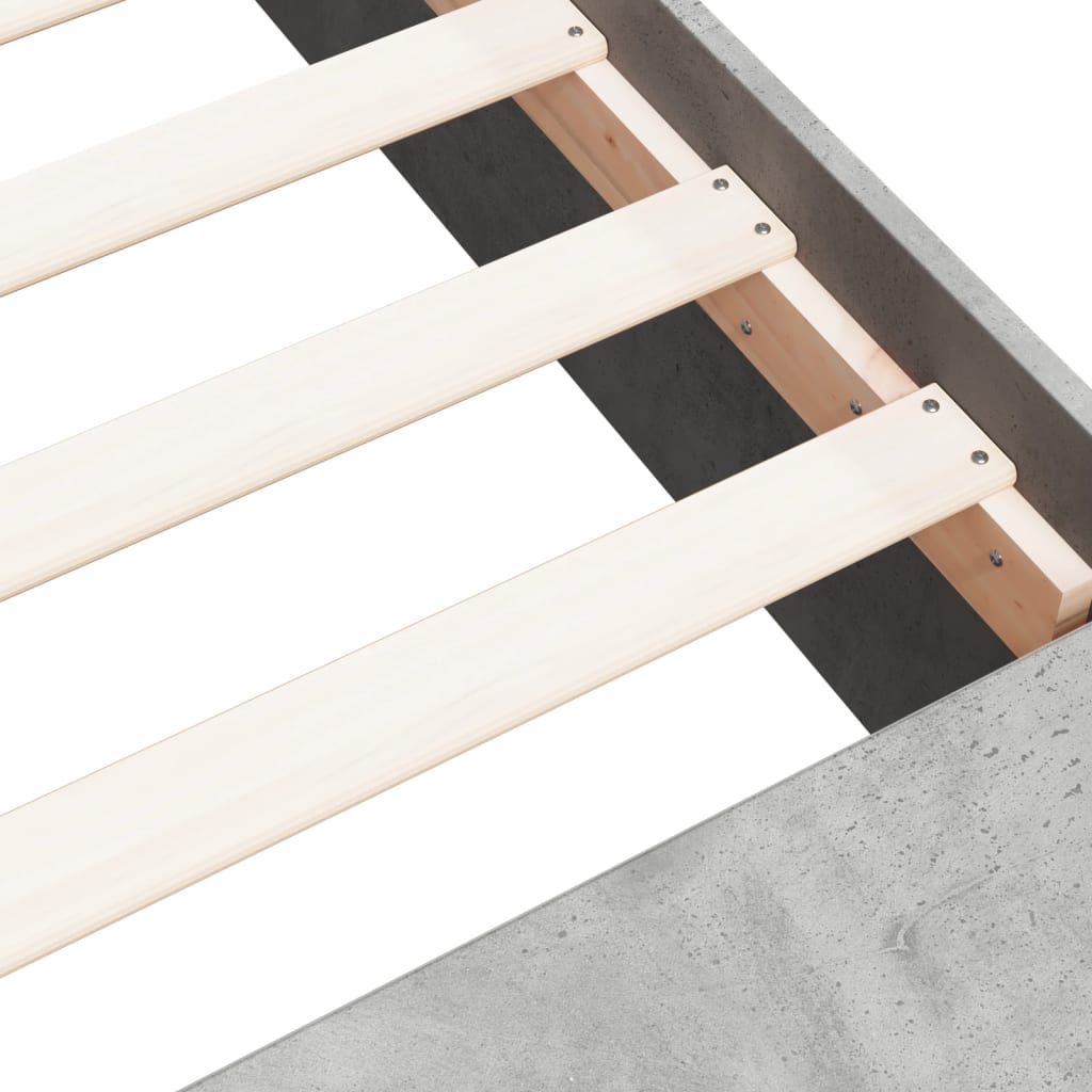 Bed Frame without Mattress Concrete Grey 140x200 cm