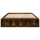 Bed Frame without Mattress Smoked Oak 140x200 cm