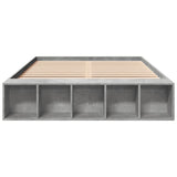 Bed Frame without Mattress Concrete Grey 135x190 cm Double