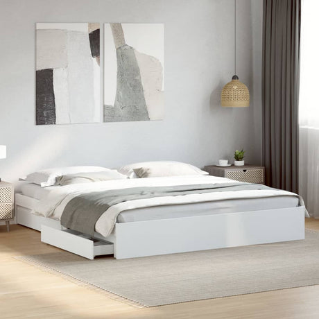 Bed Frame With Drawers Without Mattress King Size