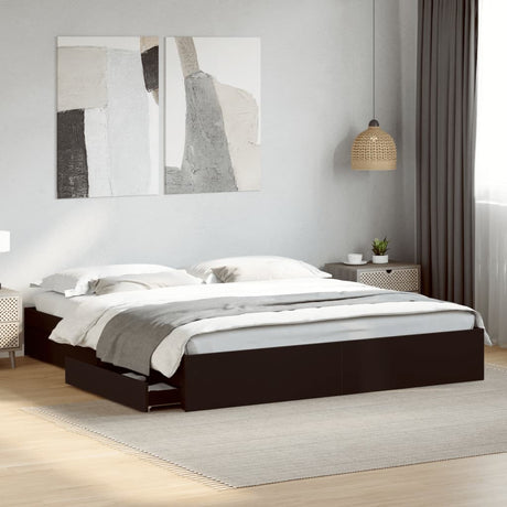 Bed Frame With Drawers Without Mattress King Size