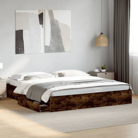 Bed Frame With Drawers Without Mattress King Size