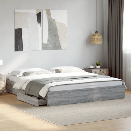 Bed Frame With Drawers Without Mattress King Size