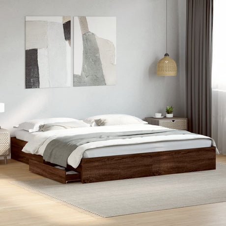 Bed Frame With Drawers Without Mattress King Size