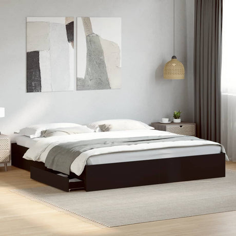 Bed Frame With Drawers Without Mattress King Size