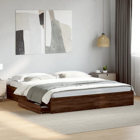Bed Frame With Drawers Without Mattress King Size