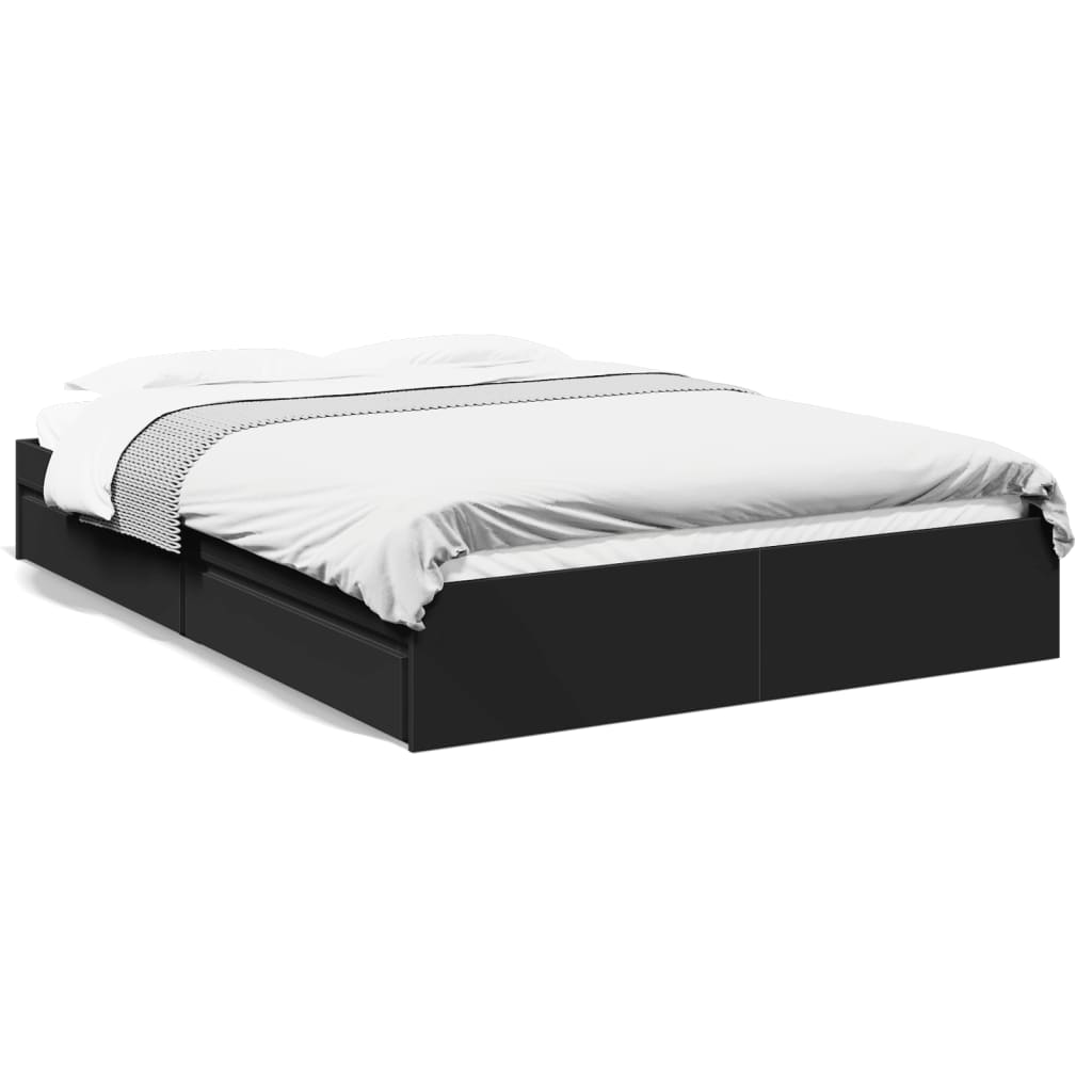 Bed Frame With Drawers Without Mattress King Size