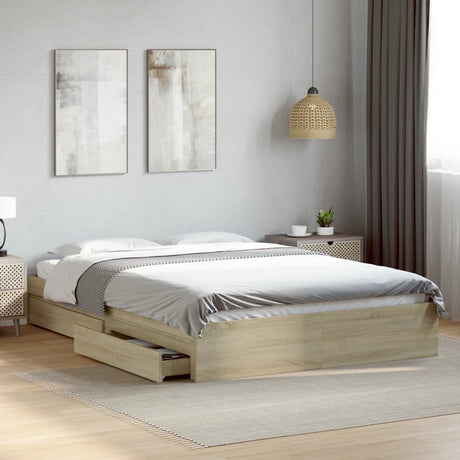 Bed Frame With Drawers Without Mattress King Size