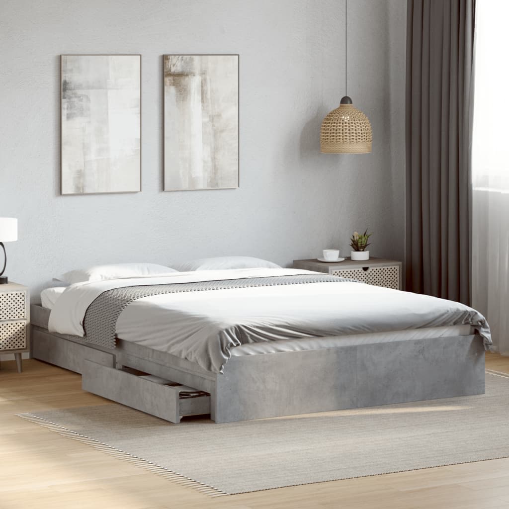 Bed Frame With Drawers Without Mattress King Size