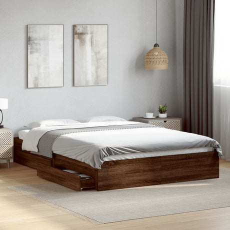 Bed Frame With Drawers Without Mattress King Size
