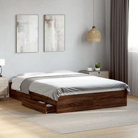 Bed Frame With Drawers Without Mattress King Size