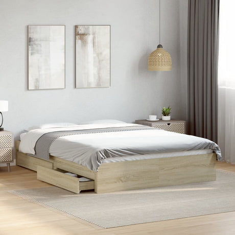 Bed Frame With Drawers Without Mattress King Size