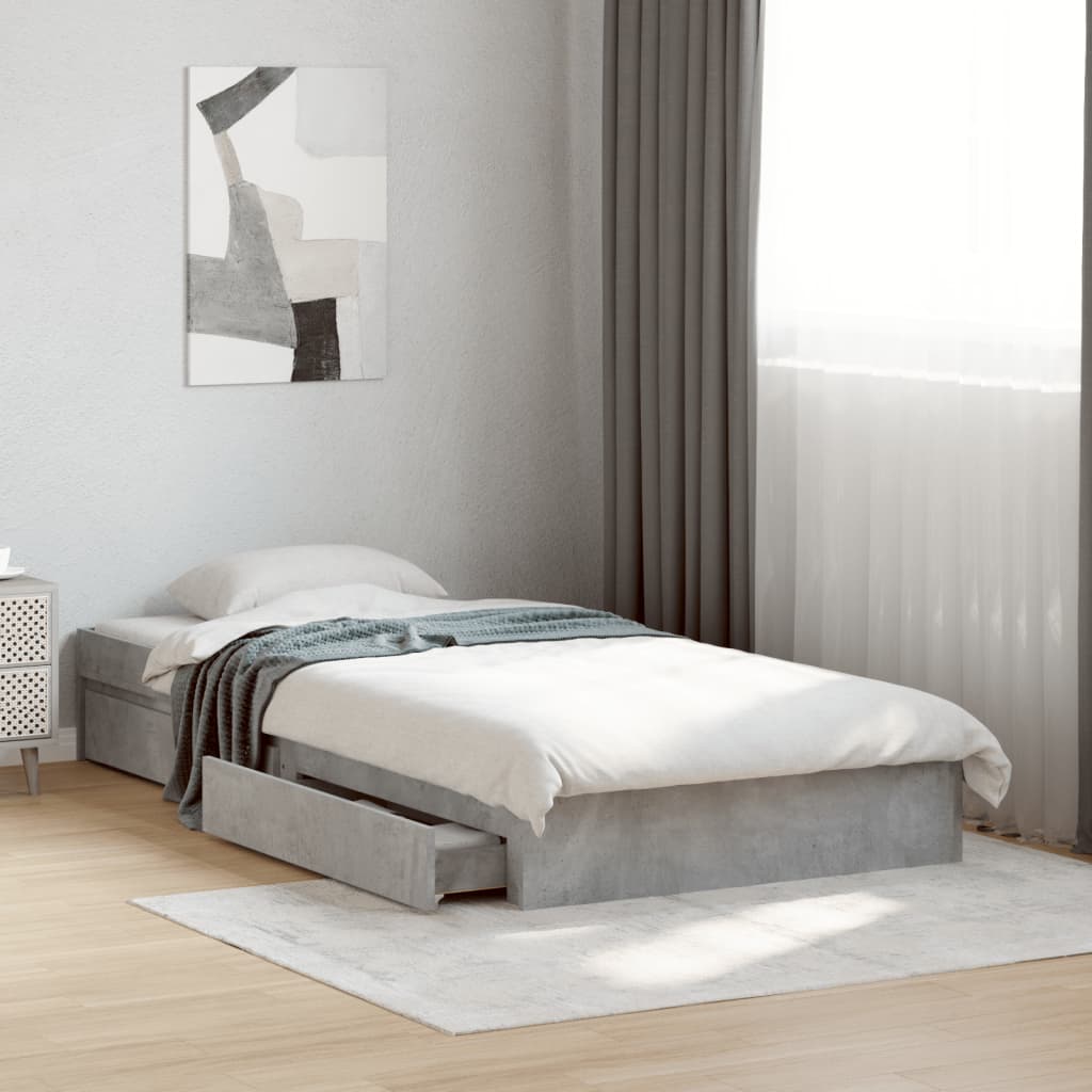 Bed Frame With Drawers Without Mattress King Size
