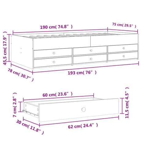 Daybed With Drawers Without Mattress Small Single